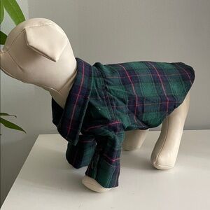 NWT Dog Green Plaid Shirt